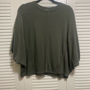 LOFT Green Dolman Sleeve Tunic Top